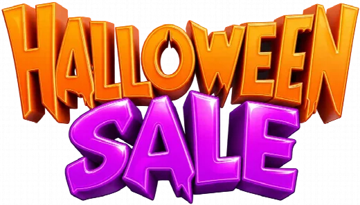 Halloween Sale lettering from Candy AI